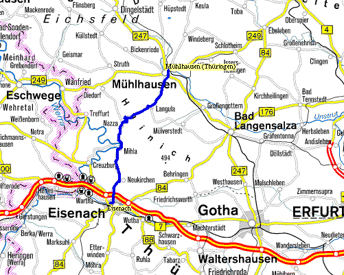 Erfurt - Eisenach - Mühlhausen