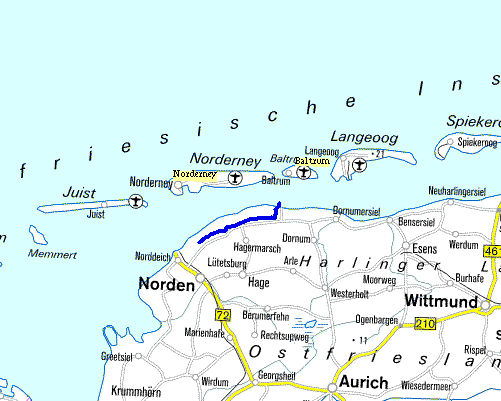 Norderney - Juist - Norden - Aurich - Wittmund
