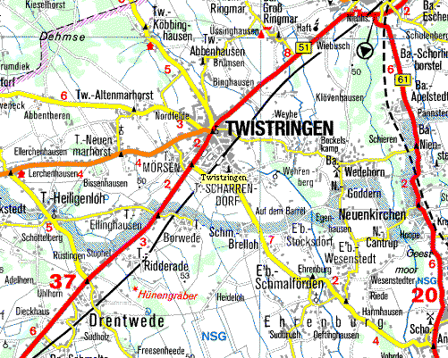 Twistringen-Altenmarhorst-Neuenmarhorst-Köbbinghausen-Stöttinghausen-Horst-Brümsen-Stelle